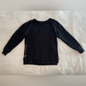 John Elliott - Quilted Villain Crew Side Zip Sweatshirt - Black - Size 4 / XL